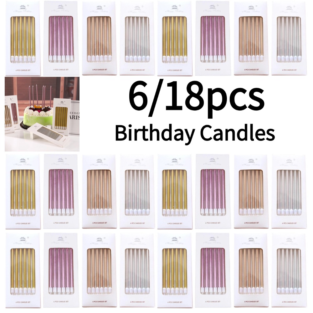 Candle Supplies Free Shipping - 6/18 Uds. Velas de cumpleaños de