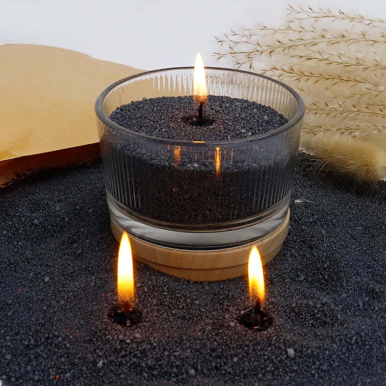 Candle Supplies Tins - Arena Negra para Velas con Mecha,