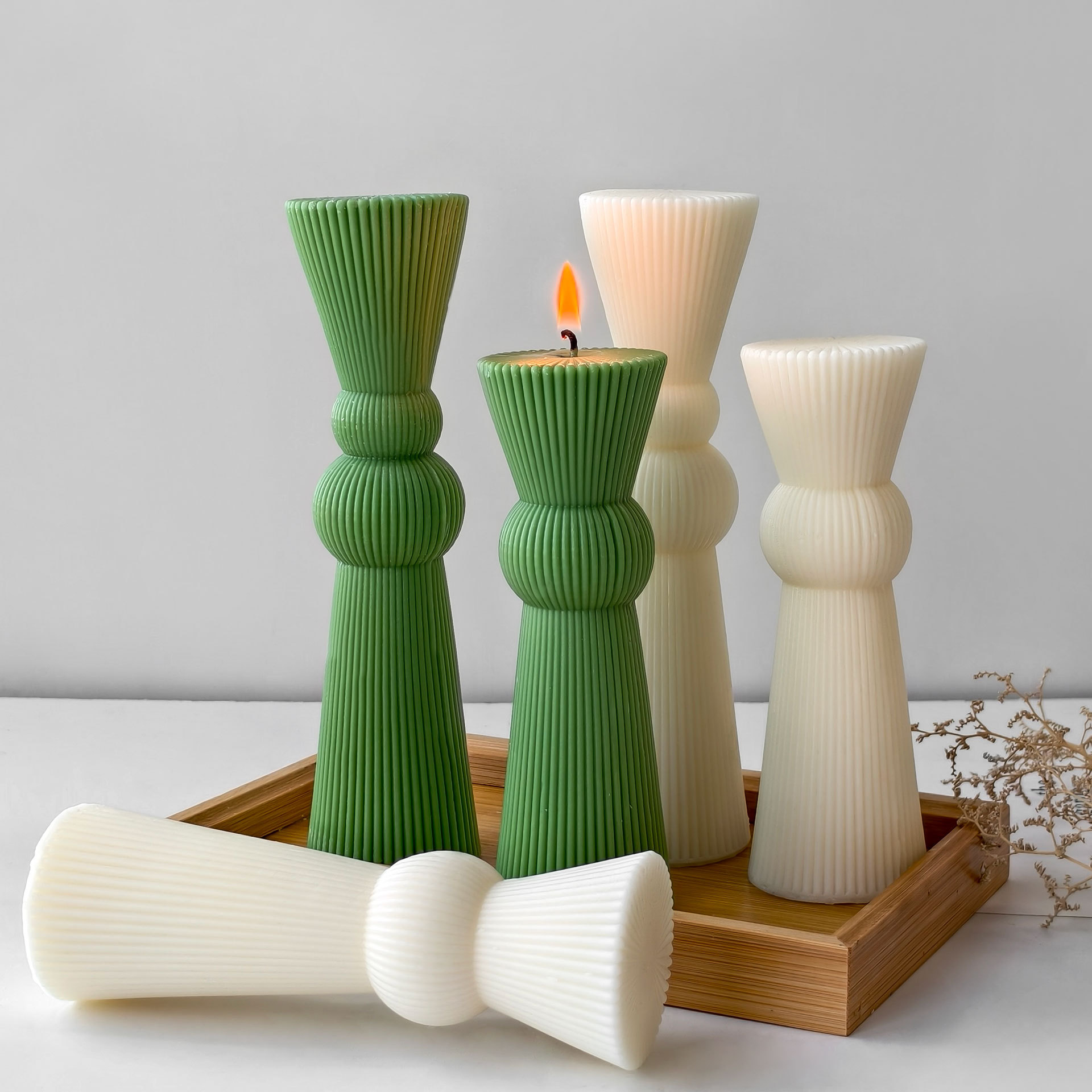 Molde de vela de Pilar a rayas - Candle Supplies Tins reseña y precio